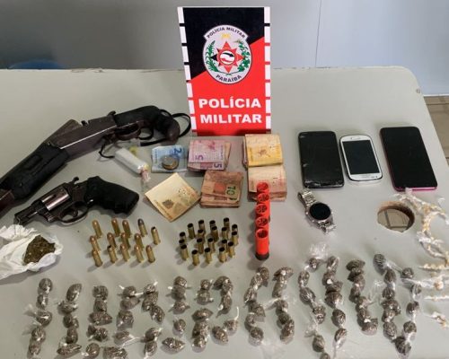 PM desarticula ponto do tráfico e apreende armas e drogas em Jacaraú, na Paraíba